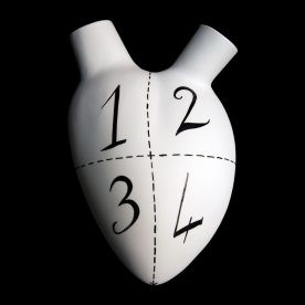 Herzförmige Wand-Vase Porzellan