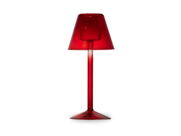 Teelichthalter Glas rot