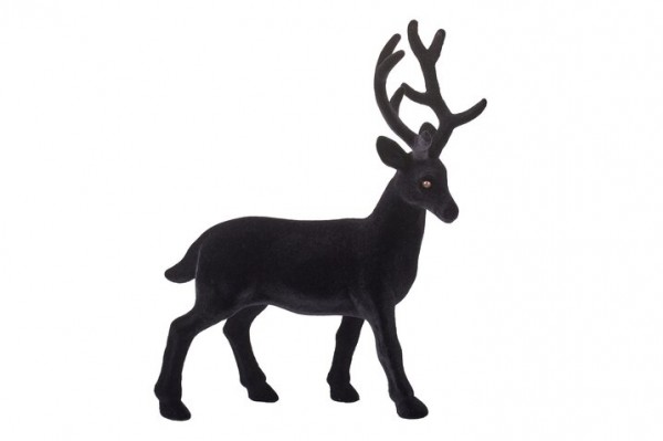 Weihnachtsfigur schwarz geflockt